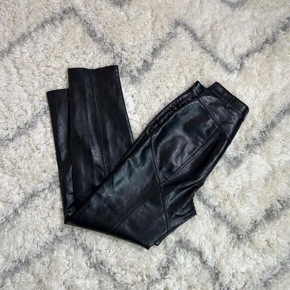 Wilfred Black Leather Trousers - Picture 2 of 9